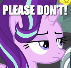 Size: 652x622 | Tagged: safe, edit, edited screencap, screencap, character:starlight glimmer, episode:shadow play, g4, my little pony: friendship is magic, caption, cropped, female, image macro, solo, text, unamused