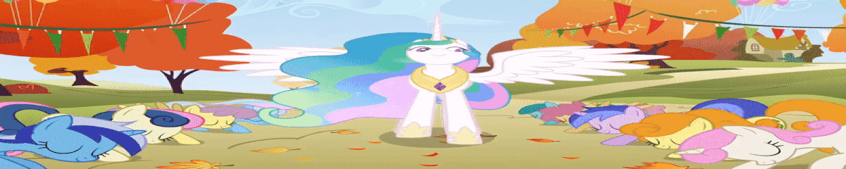 Size: 1200x240 | Tagged: safe, edit, edited screencap, screencap, character:amethyst star, character:bon bon, character:carrot top, character:dizzy twister, character:golden harvest, character:minuette, character:orange swirl, character:parasol, character:princess celestia, character:sea swirl, character:sparkler, character:spring melody, character:sprinkle medley, character:sunshower raindrops, character:sweetie drops, character:twinkleshine, species:alicorn, species:earth pony, species:pegasus, species:pony, episode:fall weather friends, g4, my little pony: friendship is magic, animated, eyes closed, female, kneeling, mare, meme, ponified meme, spread wings, walking, wide, wide putin, wings, wrong aspect ratio, youtube link in the description