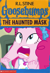 Size: 856x1243 | Tagged: safe, edit, edited screencap, screencap, character:pinkie pie, episode:stressed in show, g4, my little pony: equestria girls, my little pony:equestria girls, female, geode of sugar bombs, goosebumps, magical geodes, solo, stressed in show: pinkie pie, the haunted mask