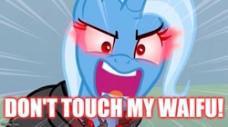 Size: 741x414 | Tagged: safe, edit, edited screencap, screencap, character:trixie, species:pony, species:unicorn, episode:magic duel, g4, my little pony: friendship is magic, alicorn amulet, caption, female, image macro, imgflip, mare, solo, text