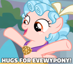 Size: 600x531 | Tagged: safe, edit, edited screencap, screencap, character:cozy glow, species:pegasus, species:pony, episode:school raze, g4, my little pony: friendship is magic, caption, cozybetes, cropped, cute, female, filly, image macro, lisp, meme, solo, text, text edit