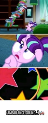 Size: 782x1996 | Tagged: safe, edit, edited screencap, screencap, character:starlight glimmer, species:pony, episode:the cutie re-mark, abuse, alternate timeline, bad end, book, comic, female, filly, filly starlight glimmer, glimmerbuse, ouch, screencap comic, this will end in pain, this will end in tears, younger