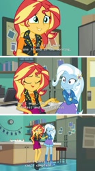 Size: 903x1619 | Tagged: safe, edit, edited screencap, screencap, character:sunset shimmer, character:trixie, equestria girls:forgotten friendship, g4, my little pony: equestria girls, my little pony:equestria girls, comic, screencap comic, shipping fuel
