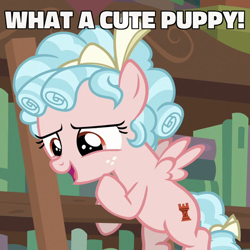 Size: 600x600 | Tagged: safe, edit, edited screencap, screencap, character:cozy glow, species:pegasus, species:pony, episode:what lies beneath, g4, my little pony: friendship is magic, book, caption, cozybetes, cute, dialogue, female, filly, freckles, image macro, impact font, ladder, meme, solo, text
