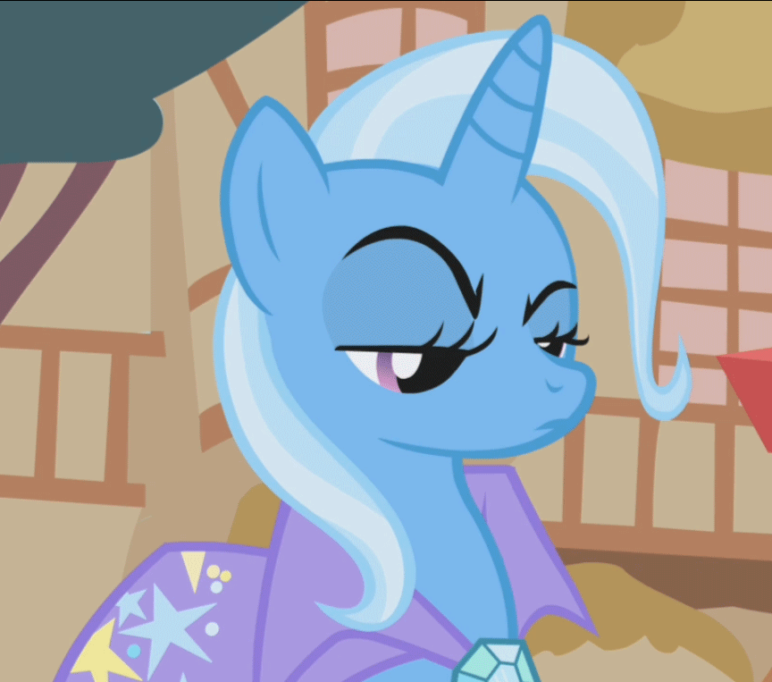 Size: 864x763 | Tagged: safe, edit, edited screencap, screencap, character:trixie, episode:boast busters, g4, my little pony: friendship is magic, animated, deal with it, female, gif, mlg, mlg glasses, solo, sunglasses