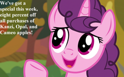 Size: 1152x720 | Tagged: safe, edit, edited screencap, screencap, character:sugar belle, episode:the big mac question, g4, my little pony: friendship is magic, bronybait, cute, speech, sugarbetes, talking