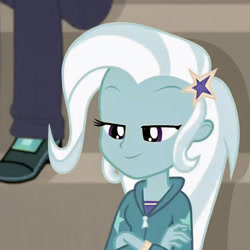 Size: 453x453 | Tagged: safe, edit, edited screencap, screencap, character:trixie, species:eqg human, g4, my little pony:equestria girls, female, solo