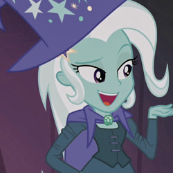 Size: 598x598 | Tagged: safe, edit, edited screencap, screencap, character:trixie, species:eqg human, g4, my little pony:equestria girls, female, solo