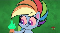 Size: 636x352 | Tagged: safe, edit, edited screencap, screencap, character:rainbow dash, species:pegasus, species:pony, episode:the best of the worst, g4.5, my little pony: pony life, my little pony:pony life, spoiler:pony life s01e02, bong, drugs, female, high, marijuana, solo