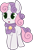 Size: 271x415 | Tagged: safe, artist:lulubell, character:sweetie belle, species:pony, species:unicorn, g4, clothing, colored pupils, female, filly, heart eyes, open mouth, scarf, simple background, solo, transparent background, wingding eyes, young