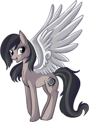 Size: 451x619 | Tagged: safe, artist:lulubell, oc, oc only, oc:hurricane, species:pegasus, species:pony, big wings, colored wings, simple background, solo, transparent background, wings