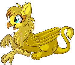 Size: 500x431 | Tagged: safe, artist:lulubell, oc, oc only, oc:ticket, species:griffon, griffonized, simple background, solo, species swap, transparent background