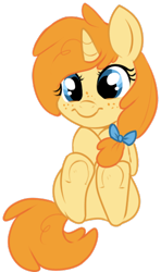 Size: 287x485 | Tagged: safe, artist:lulubell, character:pumpkin cake, freckles, older, simple background, solo, transparent background, underhoof