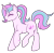 Size: 477x466 | Tagged: safe, artist:lulubell, oc, oc only, species:pony, species:unicorn, g3, eyes closed, eyeshadow, makeup, multicolored hair, ponytail, raised hoof, simple background, solo, tongue out, transparent background, unicorn oc