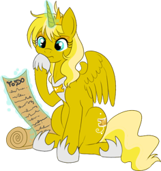 Size: 465x492 | Tagged: safe, artist:lulubell, oc, oc only, oc:ticket, species:alicorn, species:pony, alicorn oc, magic, princess, simple background, solo, transparent background