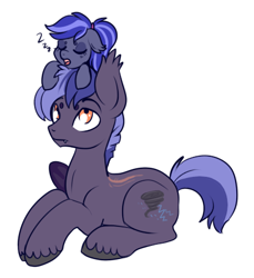 Size: 418x456 | Tagged: safe, artist:lulubell, oc, oc only, oc:night watch, species:bat pony, species:pony, amputee, family, scar, simple background, white background