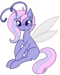Size: 397x496 | Tagged: safe, artist:lulubell, oc, oc only, species:breezies, episode:it ain't easy being breezies, g4, my little pony: friendship is magic, simple background, sitting, smiling, solo, white background