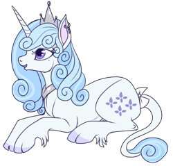 Size: 464x443 | Tagged: safe, artist:lulubell, character:majesty, species:classical unicorn, g1, cloven hooves, female, jewelry, leonine tail, simple background, solo, transparent background