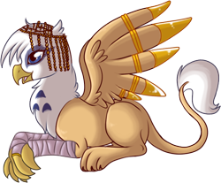 Size: 598x494 | Tagged: safe, artist:lulubell, oc, oc only, species:griffon, simple background, solo, transparent background