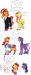 Size: 1293x3104 | Tagged: safe, artist:pasu-chan, character:fluttershy, character:sunset shimmer, character:twilight sparkle, character:twilight sparkle (alicorn), species:alicorn, species:pony, species:unicorn, fanfic:finding home, series:who we become, ship:sunsetsparkle, ship:sunshyne, ship:twishy, ship:twishyset, g4, female, females only, lesbian, mare, offscreen character, shipping, white background