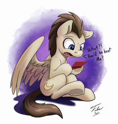 Size: 900x942 | Tagged: safe, artist:tsitra360, character:mane moon, species:pegasus, species:pony, 3ds, background pony, crescent pony, cute, holding, hoof hold, male, nintendo, sitting, solo, stallion, underhoof, video game