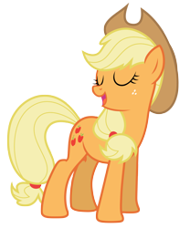 Size: 5811x7000 | Tagged: safe, artist:estories, character:applejack, species:earth pony, species:pony, absurd resolution, eyes closed, female, simple background, solo, transparent background, vector