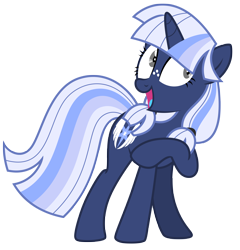 Size: 7268x7586 | Tagged: safe, artist:estories, oc, oc only, oc:silverlay, species:pony, species:unicorn, absurd resolution, alternate hairstyle, female, mare, raised hoof, simple background, smiling, solo, transparent background, vector