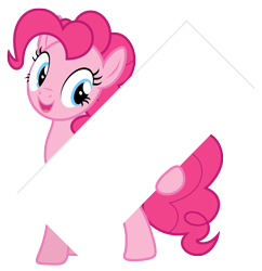 Size: 6789x7000 | Tagged: safe, artist:estories, character:pinkie pie, species:pony, absurd resolution, female, sign, simple background, solo, transparent background, vector