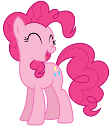 Size: 6400x7290 | Tagged: safe, artist:estories, character:pinkie pie, species:pony, absurd resolution, eyes closed, female, happy, simple background, solo, transparent background, vector