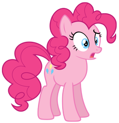 Size: 7156x7425 | Tagged: safe, artist:estories, character:pinkie pie, species:pony, absurd resolution, female, simple background, solo, transparent background, vector