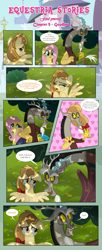Size: 1919x4723 | Tagged: safe, artist:estories, character:discord, character:fluttershy, oc, oc:alice goldenfeather, species:draconequus, species:pegasus, species:pony, comic:find yourself, comic, crying, female, mare, semi-grimdark series