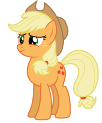 Size: 6024x7250 | Tagged: safe, artist:estories, character:applejack, species:earth pony, species:pony, absurd resolution, applejack's hat, clothing, cowboy hat, female, freckles, hat, mare, simple background, solo, transparent background, vector
