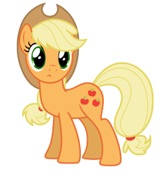 Size: 6750x7084 | Tagged: safe, artist:estories, character:applejack, species:earth pony, species:pony, absurd resolution, applejack's hat, clothing, cowboy hat, cute, female, freckles, hat, jackabetes, mare, simple background, solo, transparent background, vector