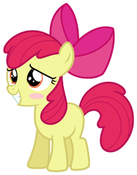 Size: 4669x6000 | Tagged: safe, artist:estories, character:apple bloom, species:pony, absurd resolution, blushing, female, simple background, solo, transparent background, vector