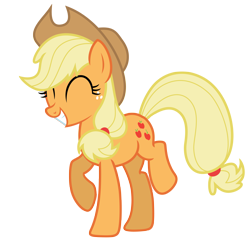 Size: 6917x6824 | Tagged: safe, artist:estories, character:applejack, species:pony, absurd resolution, cute, female, happy, jackabetes, simple background, solo, transparent background, vector
