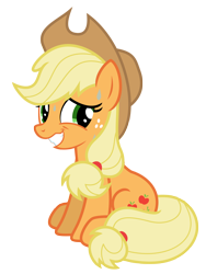Size: 4880x6500 | Tagged: safe, artist:estories, character:applejack, species:pony, absurd resolution, cute, female, jackabetes, simple background, sitting, solo, sweat, transparent background, vector