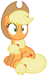 Size: 3975x6274 | Tagged: safe, artist:estories, character:applejack, species:pony, absurd resolution, female, simple background, solo, thousand yard stare, transparent background, vector