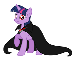 Size: 9470x7410 | Tagged: safe, artist:estories, character:twilight sparkle, character:twilight sparkle (alicorn), species:alicorn, species:pony, absurd resolution, alicorn amulet, cloak, clothing, evil twilight, female, red eyes, simple background, solo, transparent background, tyrant sparkle, vector