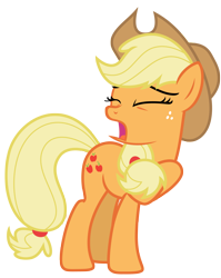 Size: 5133x6457 | Tagged: safe, artist:estories, character:applejack, species:pony, absurd resolution, do not want, female, simple background, solo, transparent background, vector