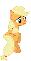 Size: 4448x8722 | Tagged: safe, artist:estories, character:applejack, species:pony, absurd resolution, female, hatless, missing accessory, simple background, solo, transparent background, vector