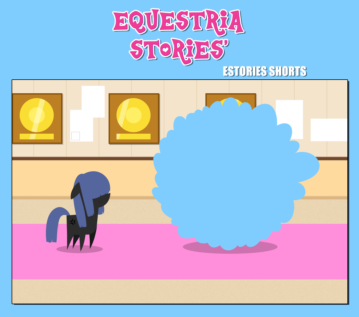 Size: 1205x1063 | Tagged: safe, artist:estories, oc, oc only, oc:curly mane, oc:neigh sayer, oc:think pink, species:pony, species:unicorn, >.<, animated, eyes closed, female, gif, male, mare, pointy ponies, sheep pony, stallion, wool