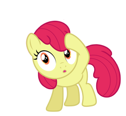 Size: 6564x6000 | Tagged: safe, artist:estories, edit, editor:slayerbvc, character:apple bloom, species:earth pony, species:pony, absurd resolution, accessory-less edit, female, filly, missing accessory, simple background, solo, transparent background, vector, vector edit