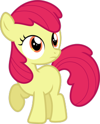 Size: 3846x4785 | Tagged: safe, artist:estories, edit, editor:slayerbvc, character:apple bloom, species:earth pony, species:pony, absurd resolution, accessory-less edit, female, filly, missing accessory, simple background, solo, transparent background, vector, vector edit