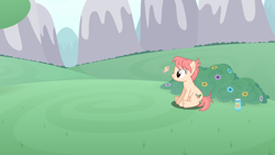 Size: 1280x720 | Tagged: safe, artist:estories, artist:mundschenk85, artist:zutheskunk edits, character:fluttershy, character:raspberry vinaigrette, species:earth pony, species:pegasus, species:pony, female, mare, micro, story included, tiny, tiny ponies