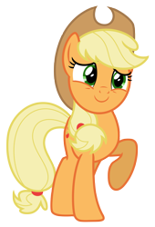 Size: 4751x7000 | Tagged: safe, artist:estories, character:applejack, species:pony, absurd resolution, female, raised hoof, simple background, solo, transparent background, vector