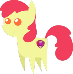 Size: 1785x1791 | Tagged: safe, artist:estories, edit, editor:slayerbvc, character:apple bloom, species:earth pony, species:pony, accessory-less edit, cropped, female, filly, missing accessory, pointy ponies, simple background, smiling, solo, transparent background, vector