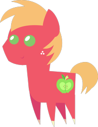 Size: 1520x1958 | Tagged: safe, artist:estories, edit, editor:slayerbvc, character:big mcintosh, species:earth pony, species:pony, accessory-less edit, cropped, male, missing accessory, pointy ponies, simple background, smiling, solo, stallion, transparent background, vector