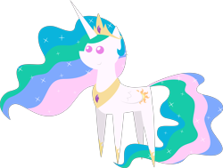 Size: 4747x3585 | Tagged: safe, artist:estories, edit, editor:slayerbvc, character:princess celestia, species:alicorn, species:pony, celestia's crown, cropped, female, hoof shoes, jewelry, mare, peytral, pointy ponies, regalia, simple background, solo, transparent background, vector