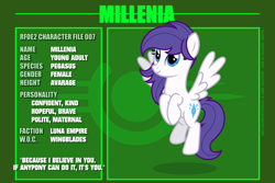 Size: 6000x4000 | Tagged: safe, artist:estories, oc, oc only, oc:millenia, species:pegasus, species:pony, comic:stable 33, fallout equestria, absurd resolution, female, mare, reference sheet, revenant — fallout equestria 2, solo