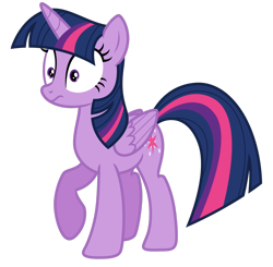 Size: 1280x1252 | Tagged: safe, artist:estories, character:twilight sparkle, character:twilight sparkle (alicorn), species:alicorn, species:pony, episode needed, female, folded wings, frown, mare, raised hoof, simple background, solo, transparent background, wide eyes, wings